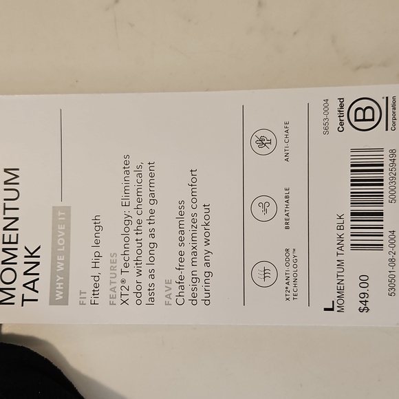 Nwt ATHLETA MOMENTUM TANK - Picture 10 of 10